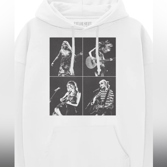 Taylor Swift Eras Tour Collage Hoodie (White) - Picture 4 of 5